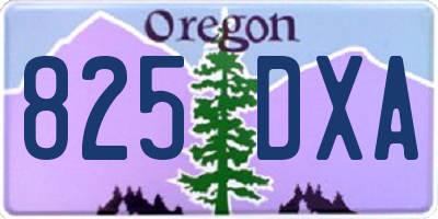 OR license plate 825DXA