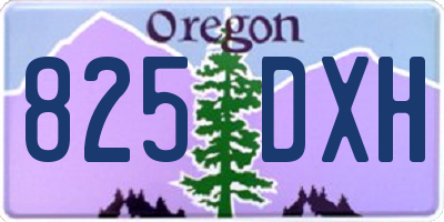 OR license plate 825DXH
