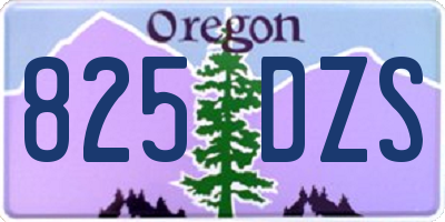 OR license plate 825DZS