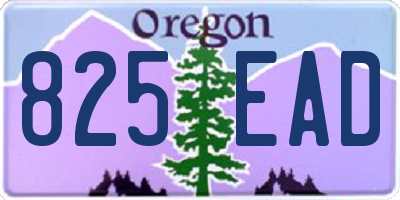 OR license plate 825EAD