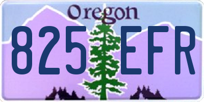 OR license plate 825EFR