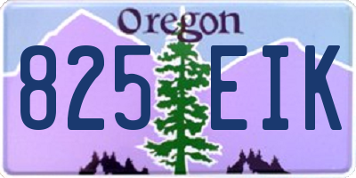 OR license plate 825EIK