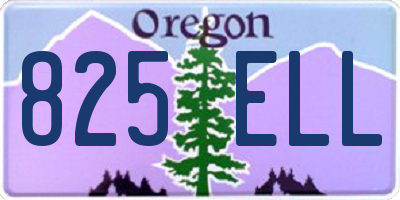 OR license plate 825ELL