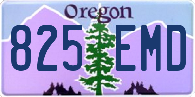 OR license plate 825EMD