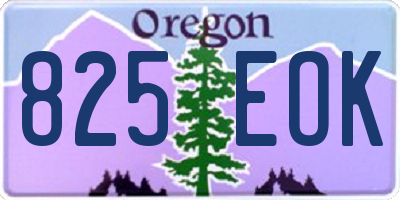 OR license plate 825EOK