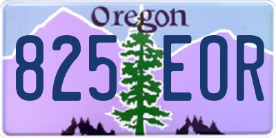 OR license plate 825EOR