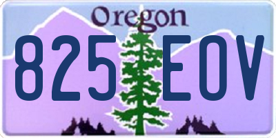 OR license plate 825EOV