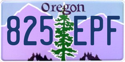OR license plate 825EPF
