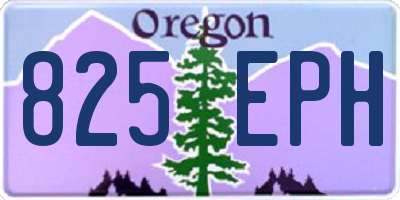 OR license plate 825EPH