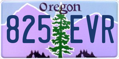 OR license plate 825EVR