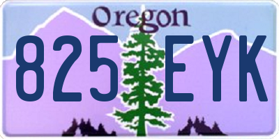 OR license plate 825EYK