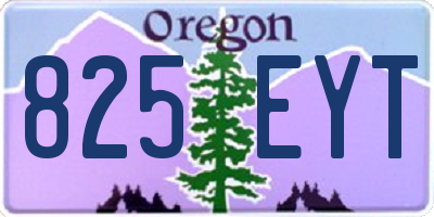 OR license plate 825EYT