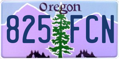 OR license plate 825FCN