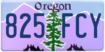 OR license plate 825FCY