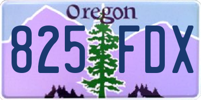 OR license plate 825FDX