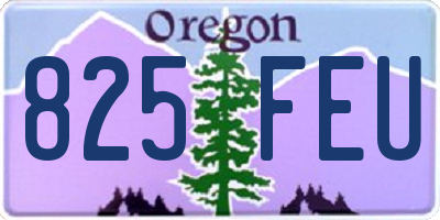 OR license plate 825FEU