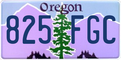 OR license plate 825FGC