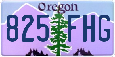 OR license plate 825FHG