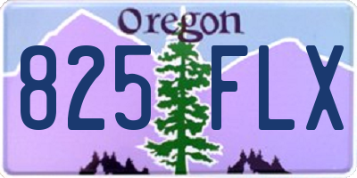 OR license plate 825FLX