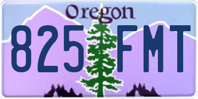 OR license plate 825FMT