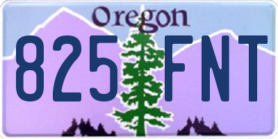 OR license plate 825FNT