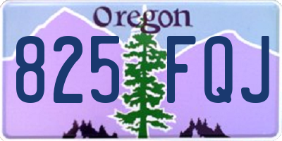 OR license plate 825FQJ