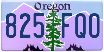 OR license plate 825FQO