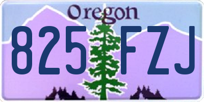 OR license plate 825FZJ