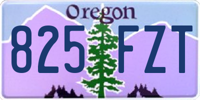 OR license plate 825FZT