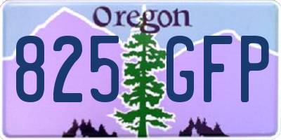 OR license plate 825GFP