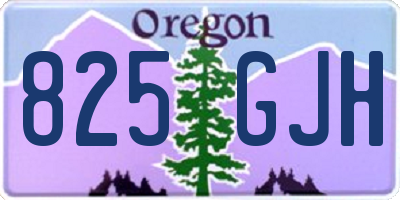 OR license plate 825GJH