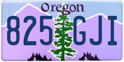 OR license plate 825GJI