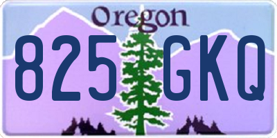 OR license plate 825GKQ
