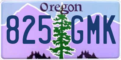 OR license plate 825GMK