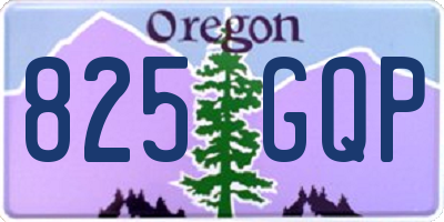 OR license plate 825GQP