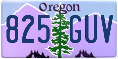 OR license plate 825GUV