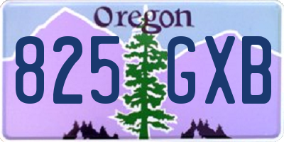 OR license plate 825GXB