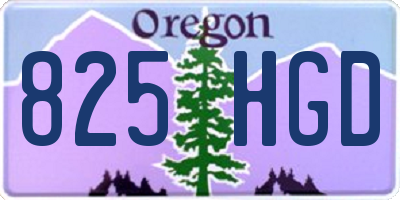 OR license plate 825HGD