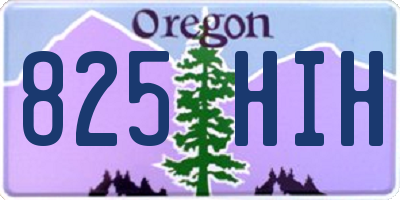 OR license plate 825HIH