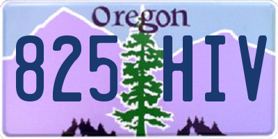OR license plate 825HIV