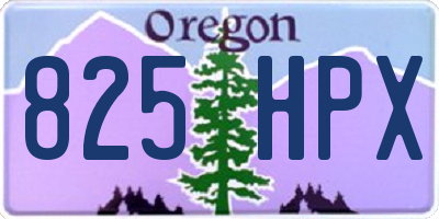 OR license plate 825HPX