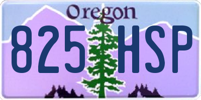 OR license plate 825HSP