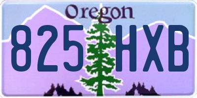 OR license plate 825HXB