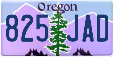 OR license plate 825JAD
