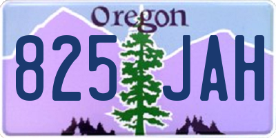 OR license plate 825JAH