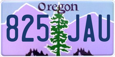 OR license plate 825JAU