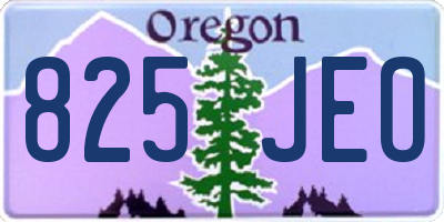 OR license plate 825JEO