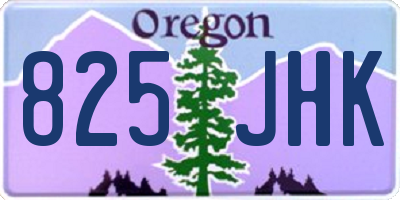OR license plate 825JHK