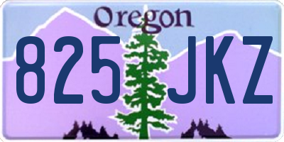 OR license plate 825JKZ