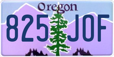 OR license plate 825JOF